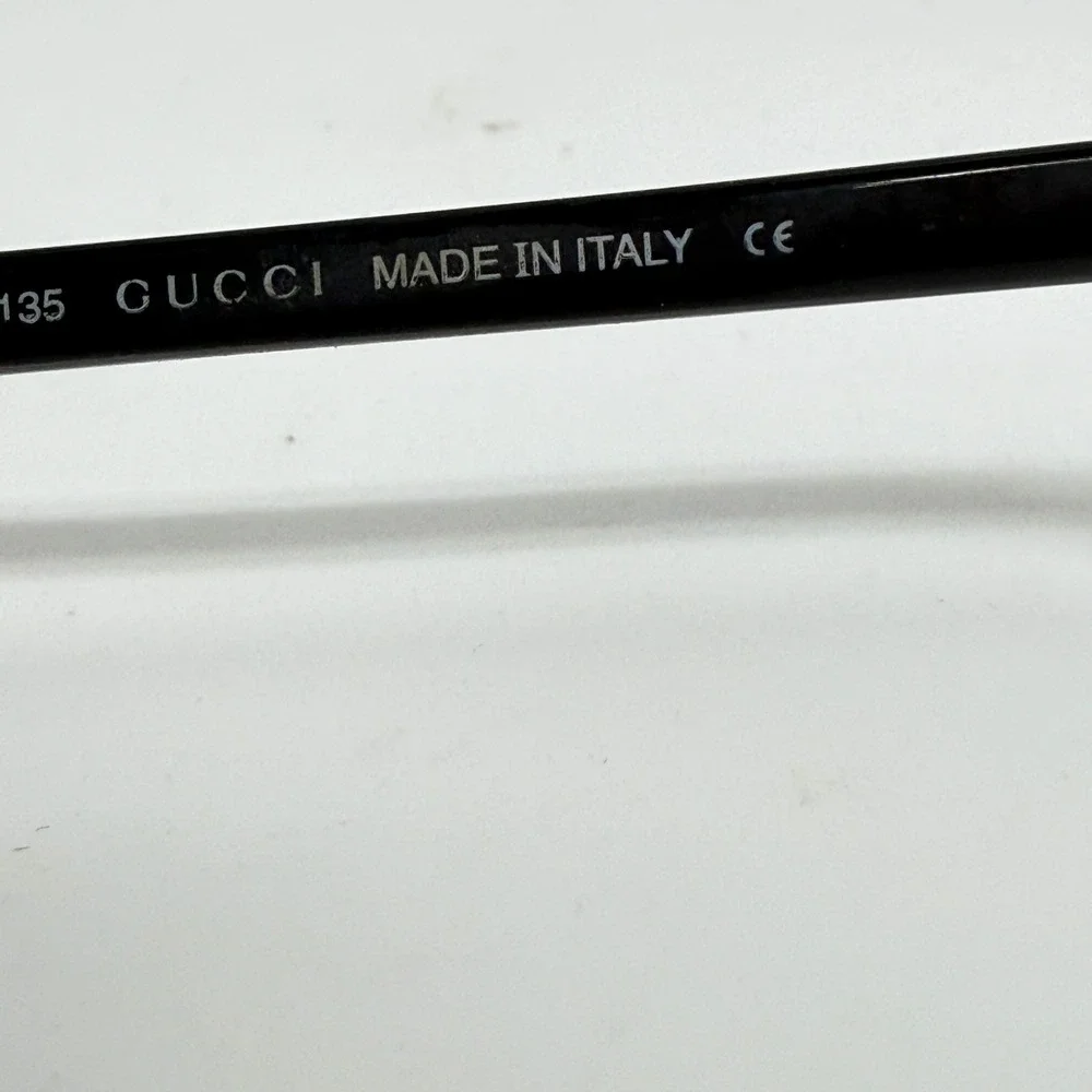 Gucci GG‎ 1182 807 Black Rectangular Eyeglasses Frames Made in Italy Women 21058